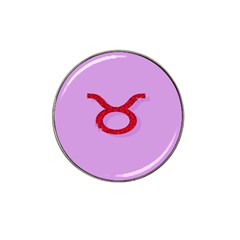 Illustrated Zodiac Purple Red Star Polka Circle Hat Clip Ball Marker by Mariart