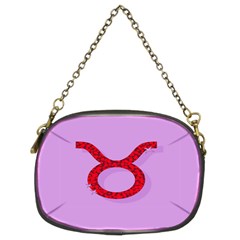 Illustrated Zodiac Purple Red Star Polka Circle Chain Purses (two Sides)  by Mariart