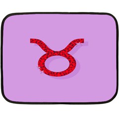 Illustrated Zodiac Purple Red Star Polka Circle Fleece Blanket (mini) by Mariart