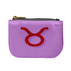 Illustrated Zodiac Purple Red Star Polka Circle Mini Coin Purses by Mariart