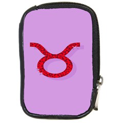 Illustrated Zodiac Purple Red Star Polka Circle Compact Camera Cases by Mariart