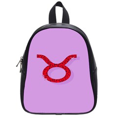 Illustrated Zodiac Purple Red Star Polka Circle School Bags (small)  by Mariart