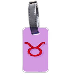 Illustrated Zodiac Purple Red Star Polka Circle Luggage Tags (two Sides) by Mariart