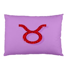 Illustrated Zodiac Purple Red Star Polka Circle Pillow Case (two Sides) by Mariart