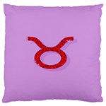 Illustrated Zodiac Purple Red Star Polka Circle Large Flano Cushion Case (One Side) Front