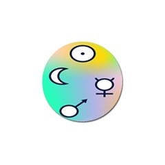 Illustrated Moon Circle Polka Dot Rainbow Golf Ball Marker (10 Pack) by Mariart