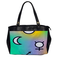 Illustrated Moon Circle Polka Dot Rainbow Office Handbags by Mariart