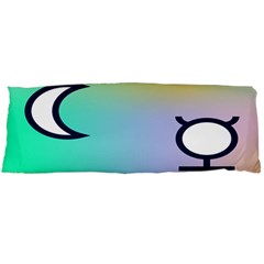 Illustrated Moon Circle Polka Dot Rainbow Body Pillow Case (dakimakura) by Mariart