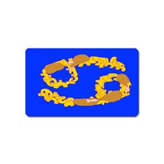 Illustrated 69 Blue Yellow Star Zodiac Magnet (name Card) by Mariart