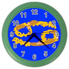 Illustrated 69 Blue Yellow Star Zodiac Color Wall Clocks by Mariart