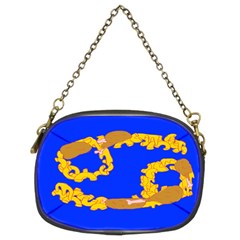 Illustrated 69 Blue Yellow Star Zodiac Chain Purses (two Sides)  by Mariart