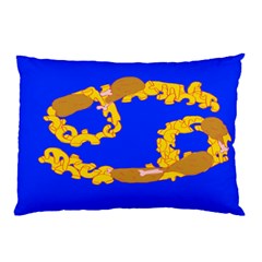 Illustrated 69 Blue Yellow Star Zodiac Pillow Case by Mariart