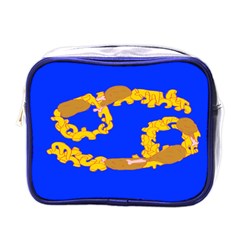 Illustrated 69 Blue Yellow Star Zodiac Mini Toiletries Bags by Mariart