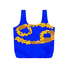 Illustrated 69 Blue Yellow Star Zodiac Full Print Recycle Bags (s)  by Mariart