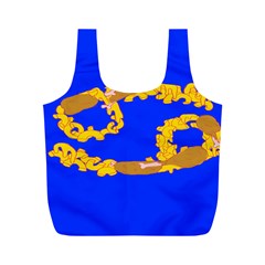 Illustrated 69 Blue Yellow Star Zodiac Full Print Recycle Bags (m)  by Mariart