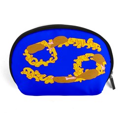 Illustrated 69 Blue Yellow Star Zodiac Accessory Pouches (large)  by Mariart