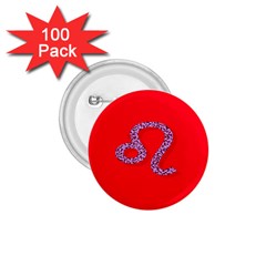 Illustrated Zodiac Red Purple Star Polka Dot 1 75  Buttons (100 Pack)  by Mariart