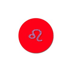 Illustrated Zodiac Red Purple Star Polka Dot Golf Ball Marker (4 Pack) by Mariart