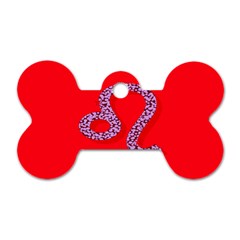 Illustrated Zodiac Red Purple Star Polka Dot Dog Tag Bone (one Side) by Mariart