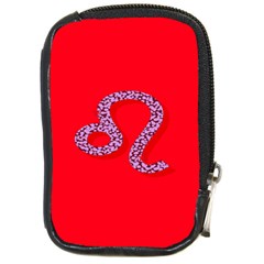 Illustrated Zodiac Red Purple Star Polka Dot Compact Camera Cases by Mariart