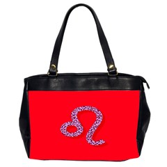 Illustrated Zodiac Red Purple Star Polka Dot Office Handbags (2 Sides)  by Mariart