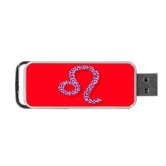 Illustrated Zodiac Red Purple Star Polka Dot Portable Usb Flash (one Side) by Mariart