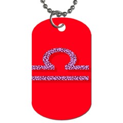 Illustrated Zodiac Red Purple Star Polka Dog Tag (one Side) by Mariart