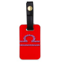 Illustrated Zodiac Red Purple Star Polka Luggage Tags (one Side)  by Mariart