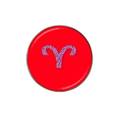 Illustrated Zodiac Red Star Purple Hat Clip Ball Marker (10 Pack) by Mariart