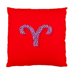 Illustrated Zodiac Red Star Purple Standard Cushion Case (two Sides) by Mariart