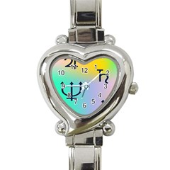 Illustrated Zodiac Star Heart Italian Charm Watch by Mariart