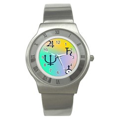 Illustrated Zodiac Star Stainless Steel Watch by Mariart