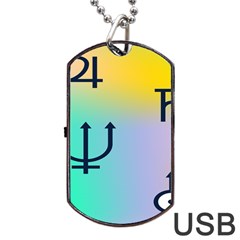 Illustrated Zodiac Star Dog Tag Usb Flash (two Sides) by Mariart