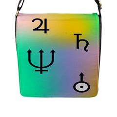 Illustrated Zodiac Star Flap Messenger Bag (l)  by Mariart