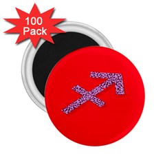 Illustrated Zodiac Star Red Purple 2 25  Magnets (100 Pack)  by Mariart