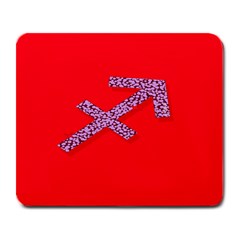 Illustrated Zodiac Star Red Purple Large Mousepads by Mariart