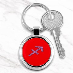 Illustrated Zodiac Star Red Purple Key Chains (round)  by Mariart