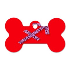 Illustrated Zodiac Star Red Purple Dog Tag Bone (one Side) by Mariart