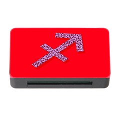 Illustrated Zodiac Star Red Purple Memory Card Reader With Cf by Mariart