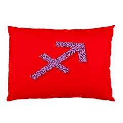 Illustrated Zodiac Star Red Purple Pillow Case (two Sides) by Mariart