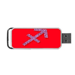 Illustrated Zodiac Star Red Purple Portable Usb Flash (one Side) by Mariart