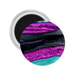 Green Pink Purple Black Stone 2 25  Magnets by Mariart