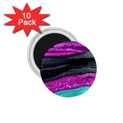 Green Pink Purple Black Stone 1 75  Magnets (10 Pack) 