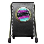 Green Pink Purple Black Stone Pen Holder Desk Clocks Front