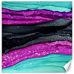 Green Pink Purple Black Stone Canvas 20  X 20   by Mariart