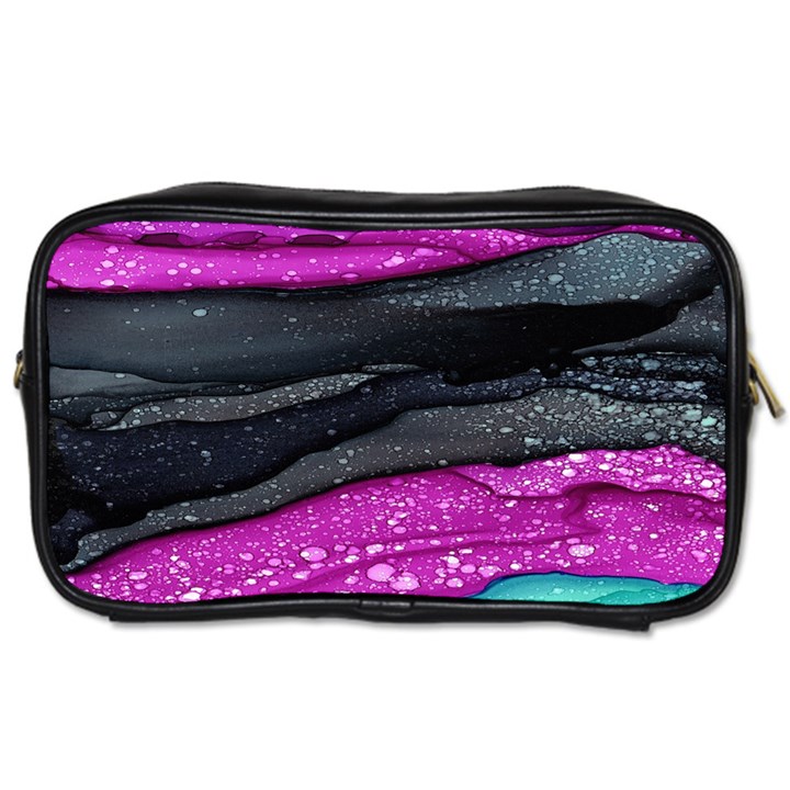 Green Pink Purple Black Stone Toiletries Bags 2-Side