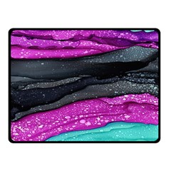 Green Pink Purple Black Stone Double Sided Fleece Blanket (small)  by Mariart