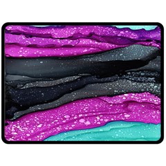 Green Pink Purple Black Stone Double Sided Fleece Blanket (large)  by Mariart