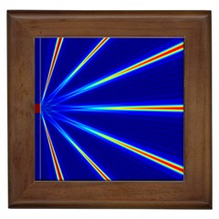 Light Neon Blue Framed Tiles by Mariart