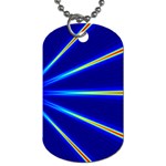 Light Neon Blue Dog Tag (Two Sides) Front